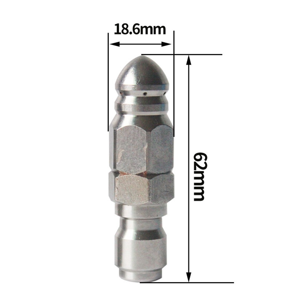Stainless Steel Sewer Jetting Nozzle 5000 PSI 38 Inch Drain for Cleaning Kit 2
