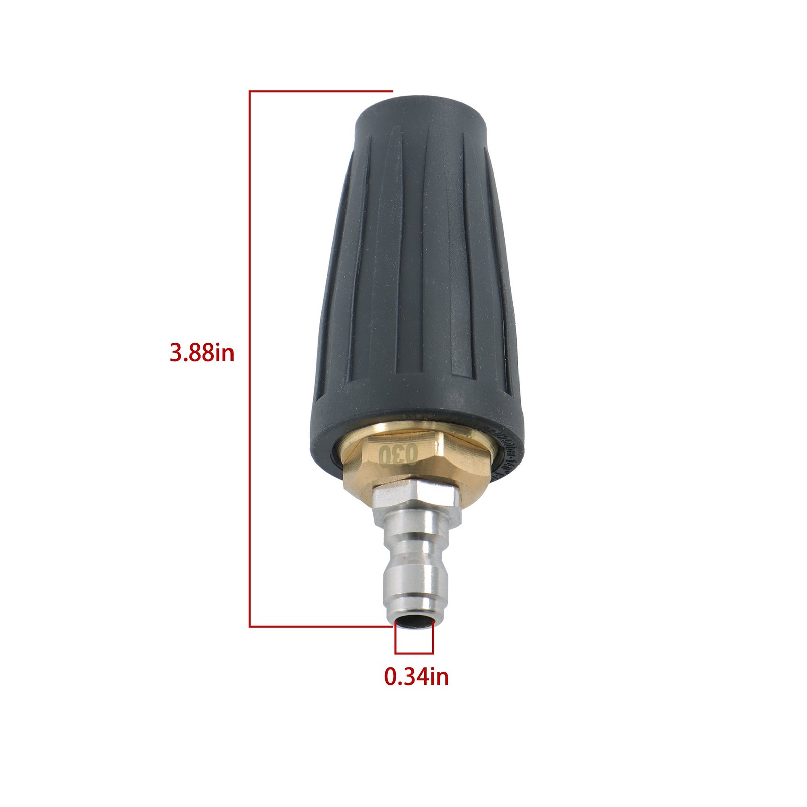 1/4 inch Rotating High Pressure Turbine Nozzle Set 3600 PSI with 5 Spray Nozzles