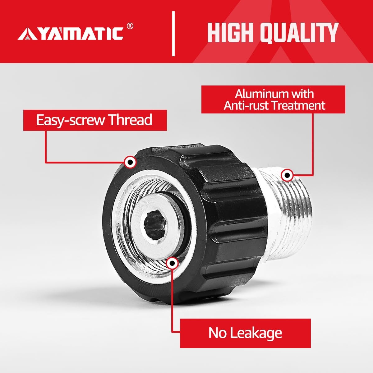 Pressure Washer Adapter, Metric M22-14mm Female to M22-15mm Fitting, Connect …