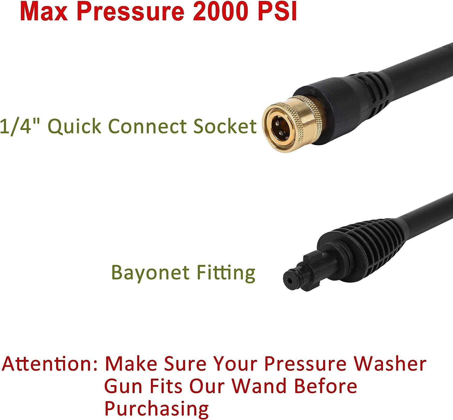 Pressure washer accessory kit replaces 16 inch pressure washer with 5 nozzles an
