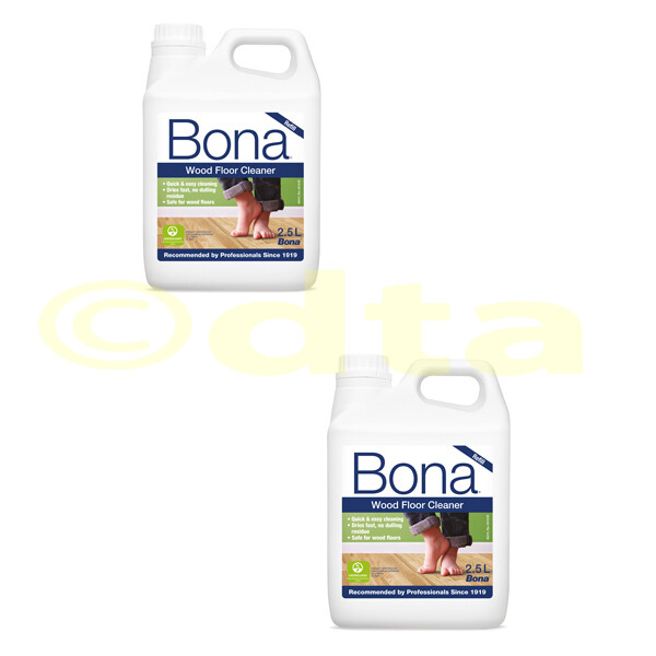 2x Bona Wood Floor Cleaner 2.5L Refill For Timber Wooden Floors Cleaning