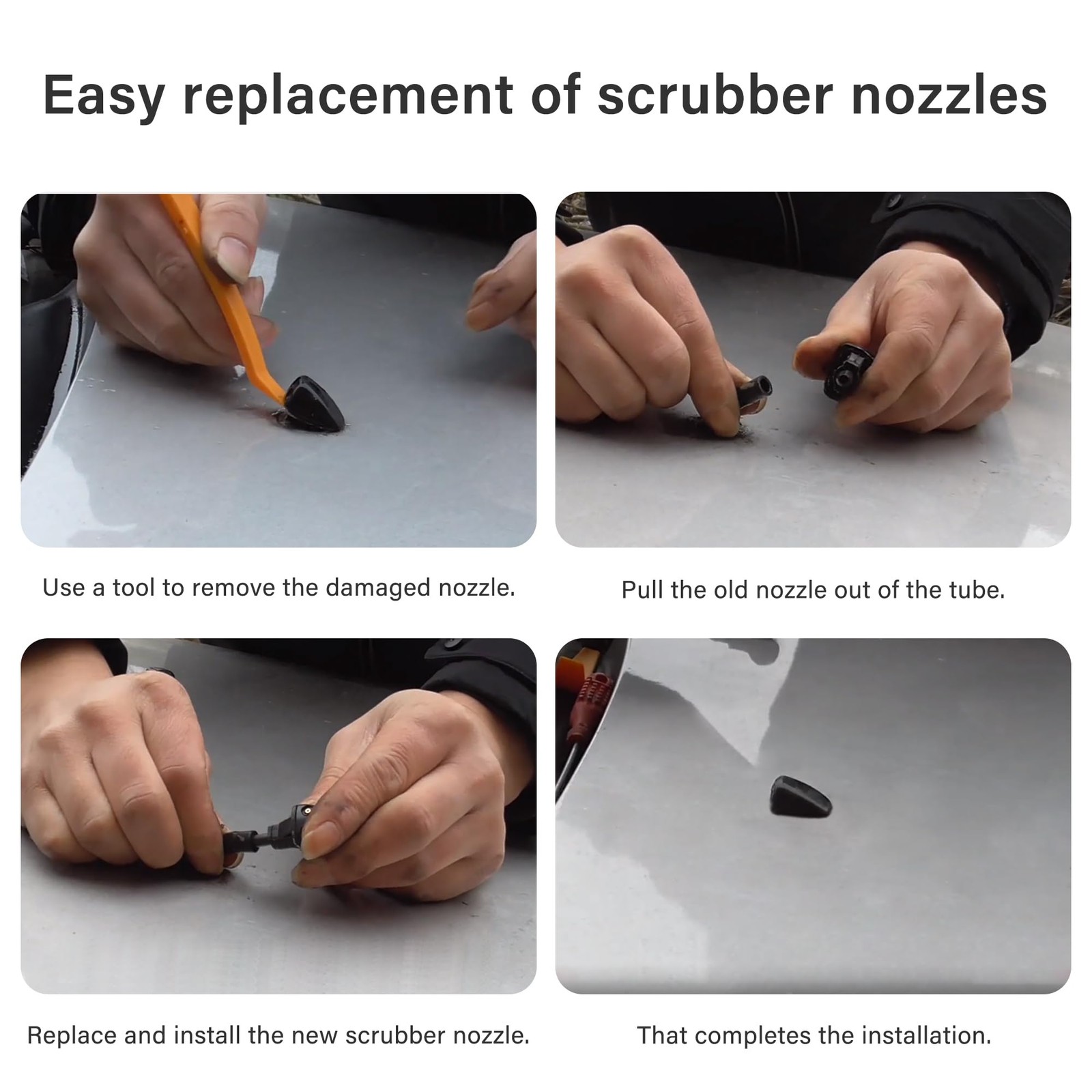 2PCS Front Windshield Washer Nozzle Compatible with Toyota 4Runner for