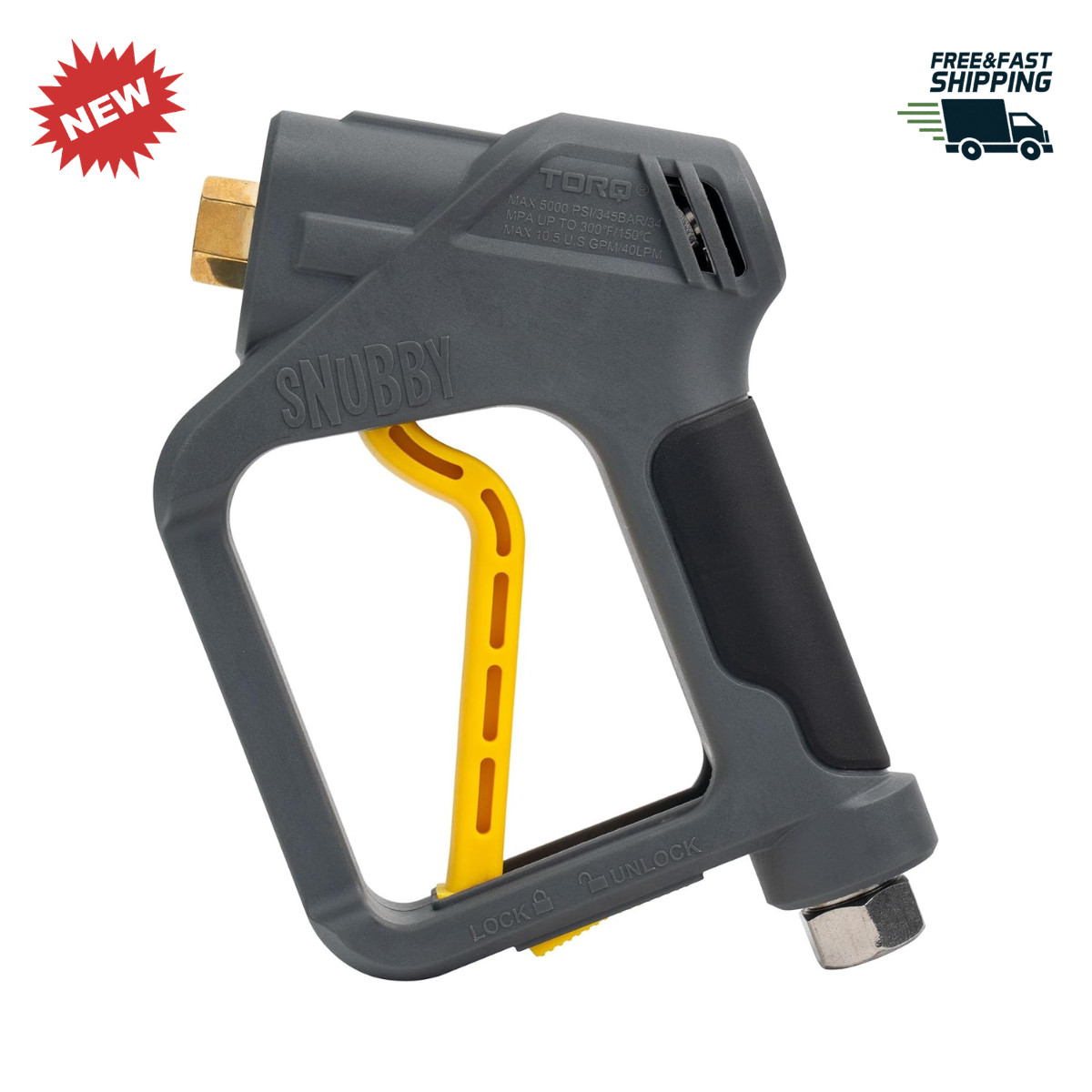 Snubby Pressure Washer Gun with Foam Cannon Short Handle Car Wash Sprayer Detail