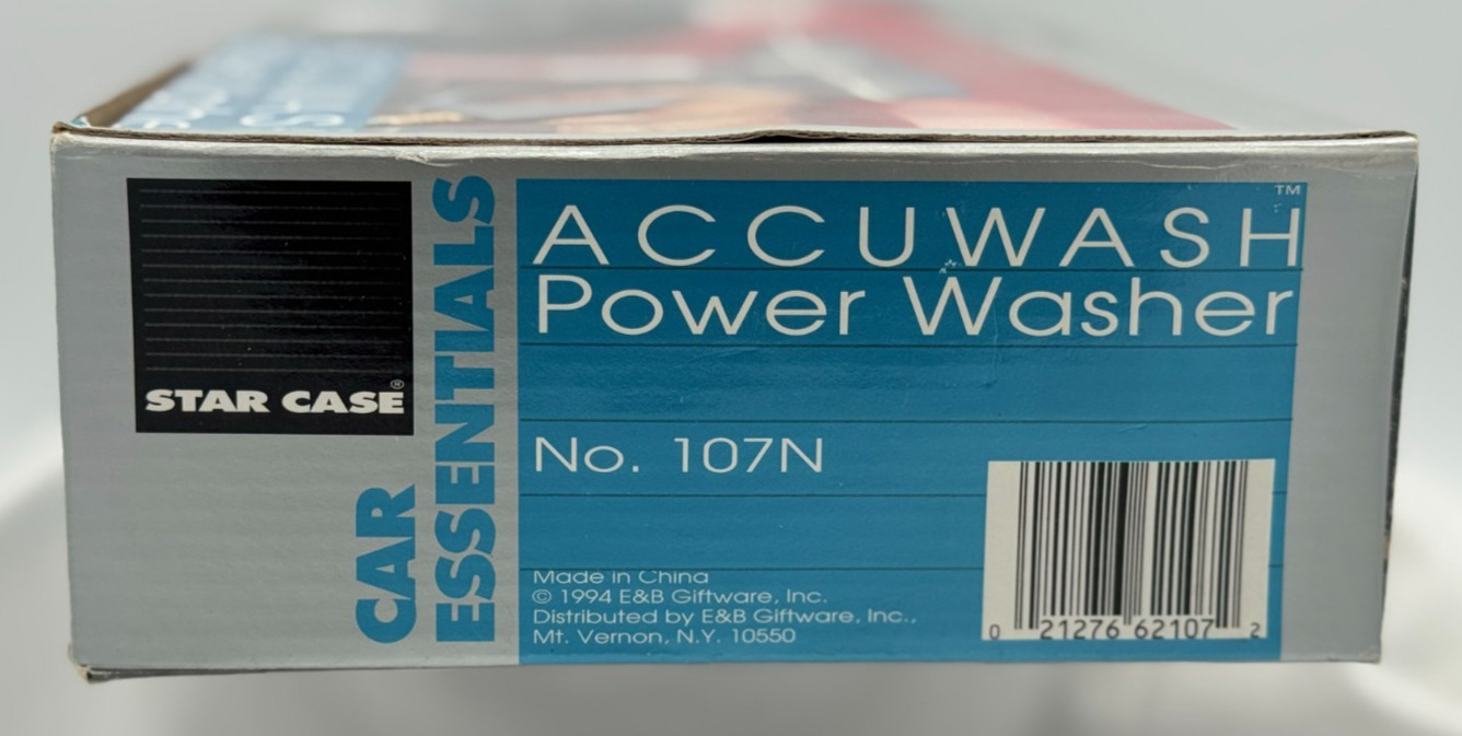 Star Case Car Essentials Accuwash Power Washer – NEW In Box -Nozzle & Bottle