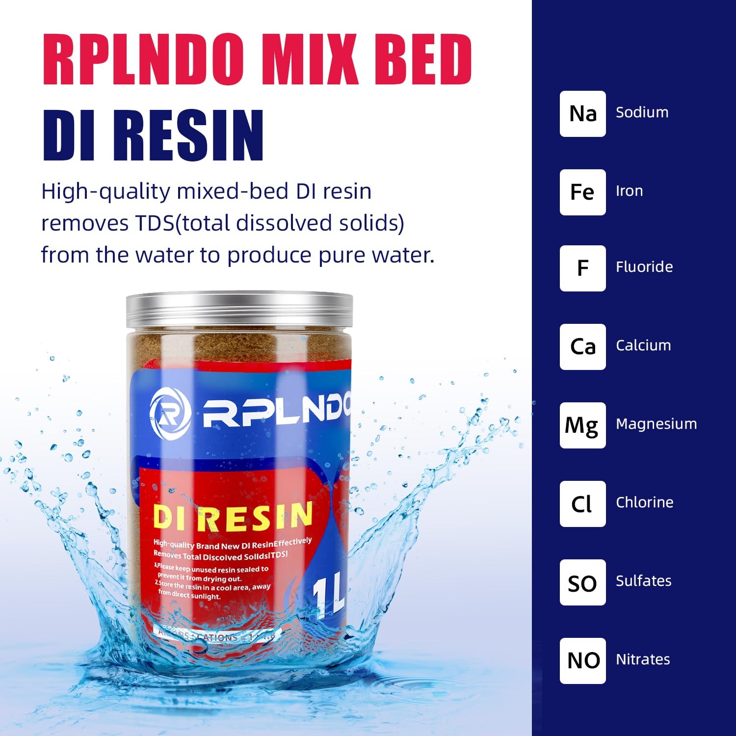 Mixed Bed Deionized Di Resin Refill for Spotless Car Wash System, RO/DI, Aqua…