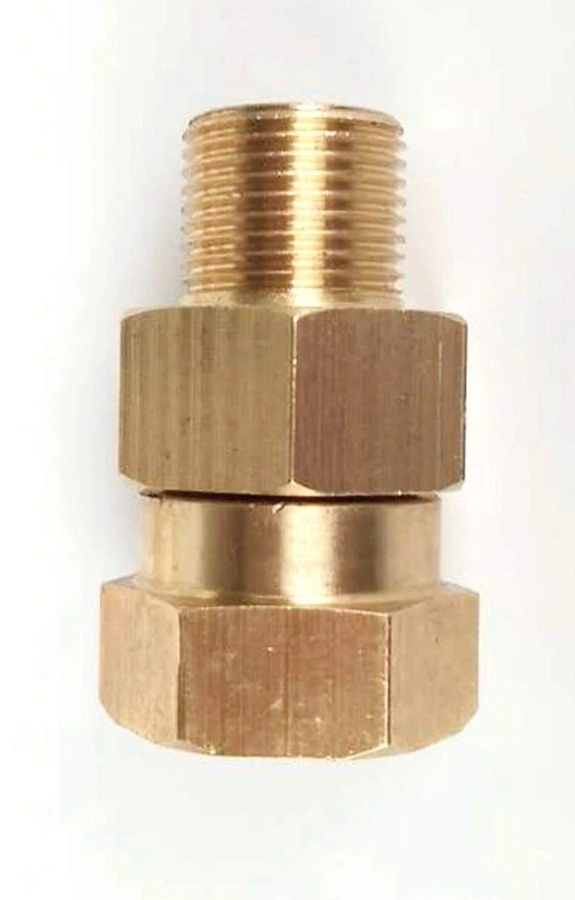 4PCS Solid Brass Live Swivel 3/8 NPT x 3/8 NPT Pressure Washer 3000 PSI