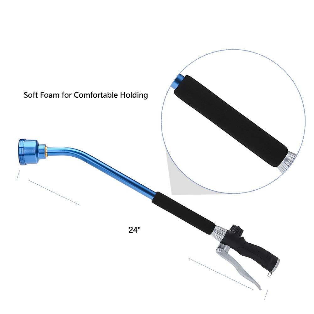 GREEN MOUNT Watering Wand, 24 Inches Sprayer Wand with Superior 24 Inch, Blue