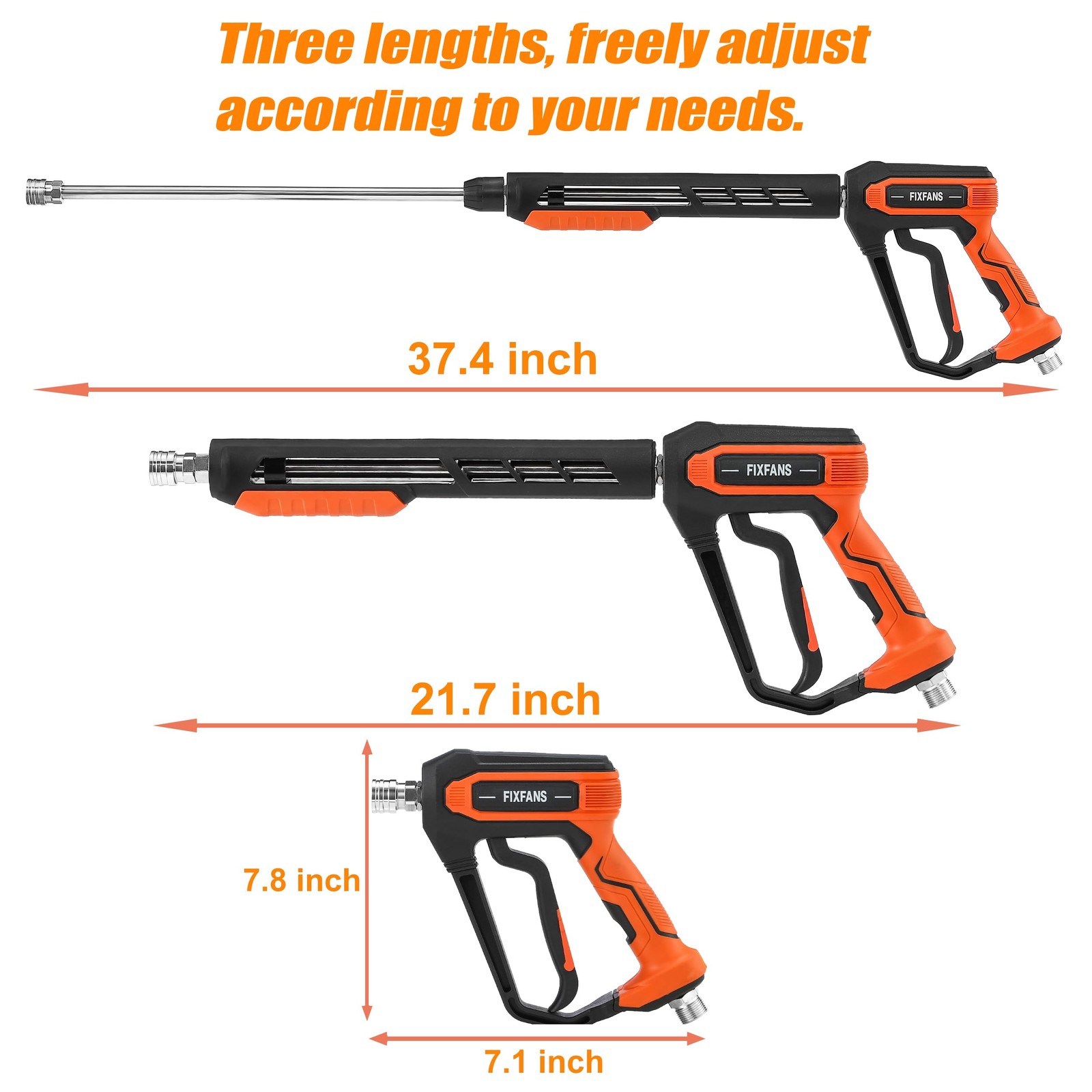 Pressure Washer Gun Kit 5000PSI Power Spray Handle Wand 5 Nozzles M22 14mm Quick