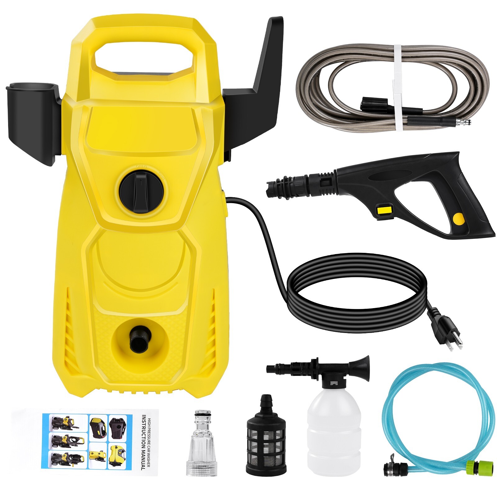 110V Electric Pressure Washer for Car & Home Cleaning, 2800W High Power