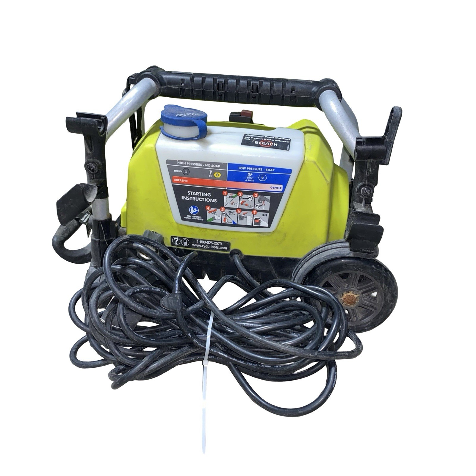 Ryobi RY1419MT 1.2GPM 1900 psi Cold Water Wheeled Electric Pressure Washer PARTS