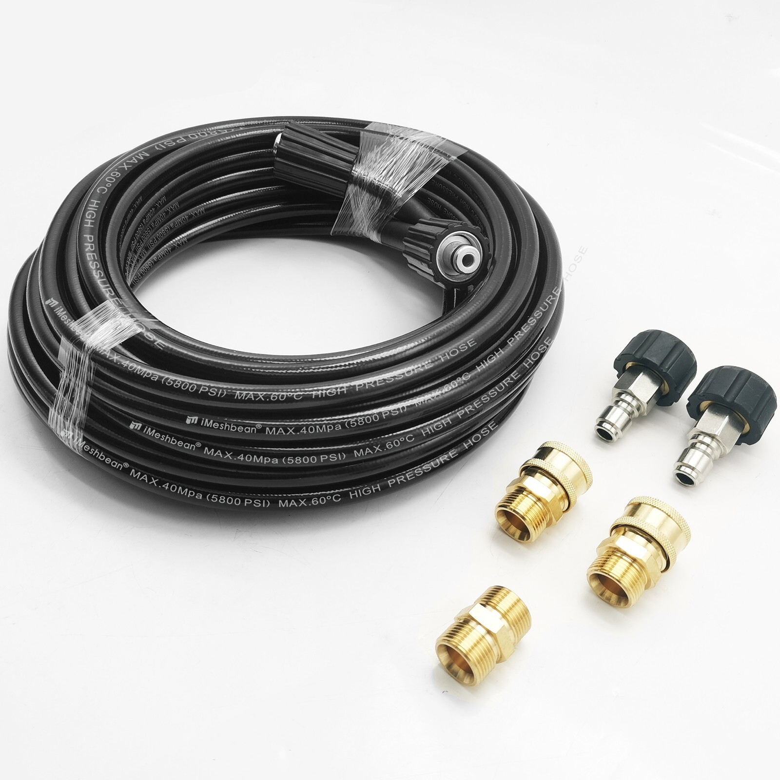 25 FT Pressure Washer Hose 1/4″ Replacement Power Wash Hose with Quick Connect