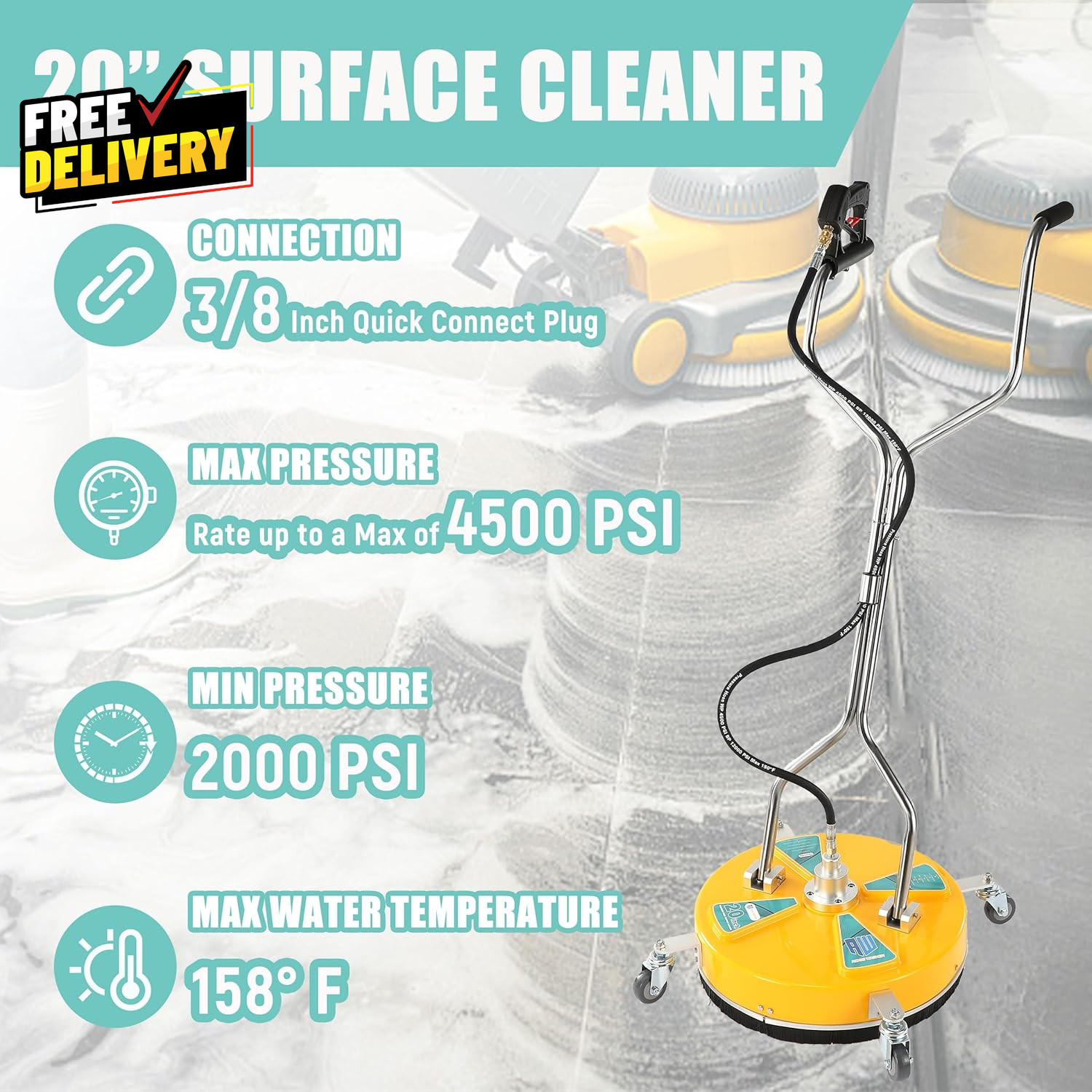 20 Pressure Washer Surface Cleaner Surface Cleaner Dual Handle Power Washer S…