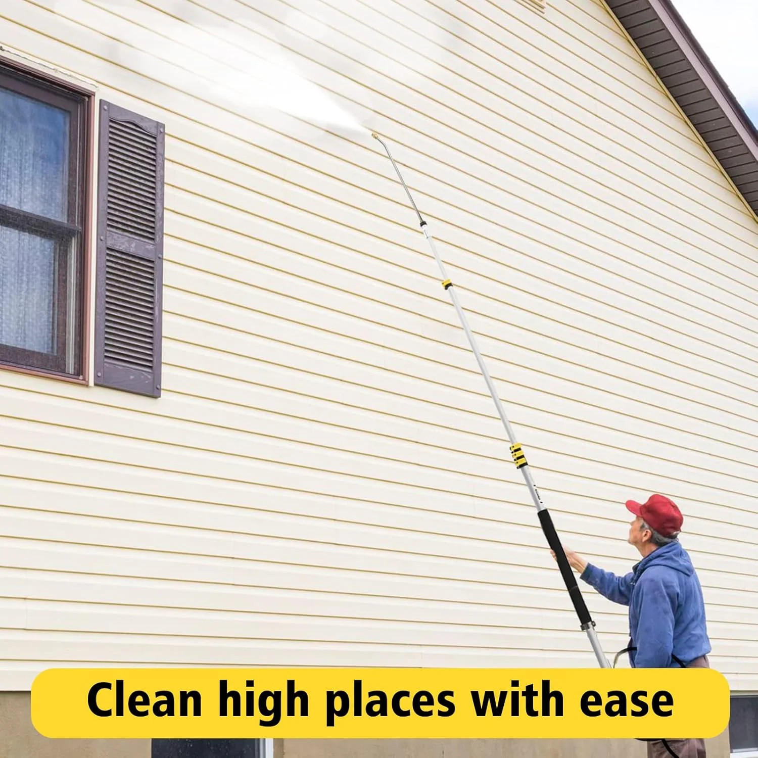 janz Aluminum 24 FT Telescoping Pressure Washer Wand with Pressure Washer Extens