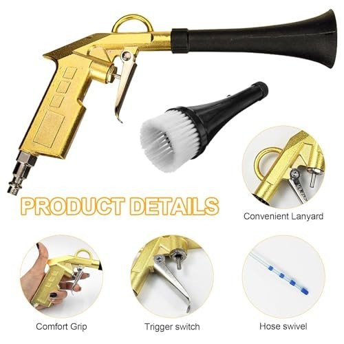 Tornado Detailing Car Cleaning Gun with Metal Nozzle | Interior Drying Air Gun |