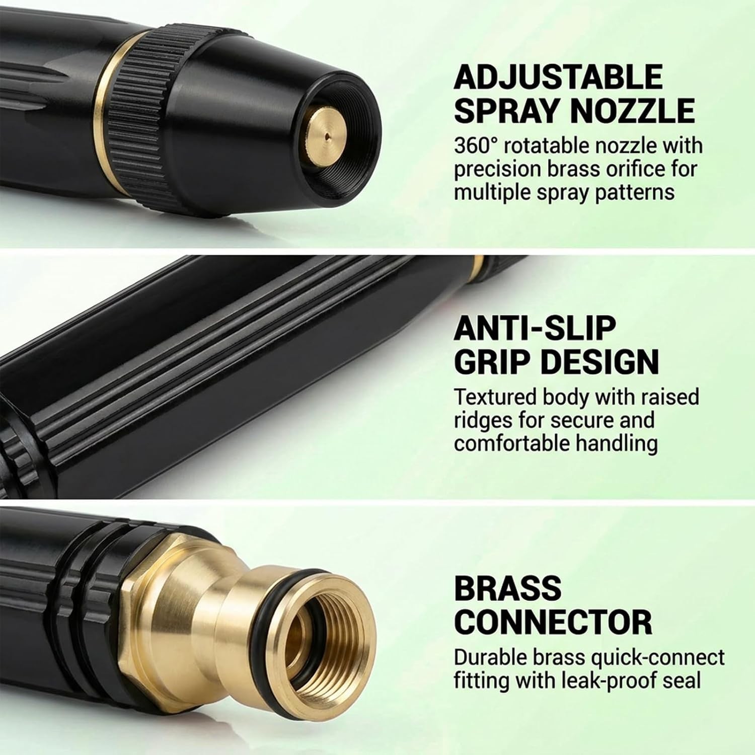 5-in-1 High Pressure Hose Nozzle,PowerJet High Pressure Water Gun,Garden Hose