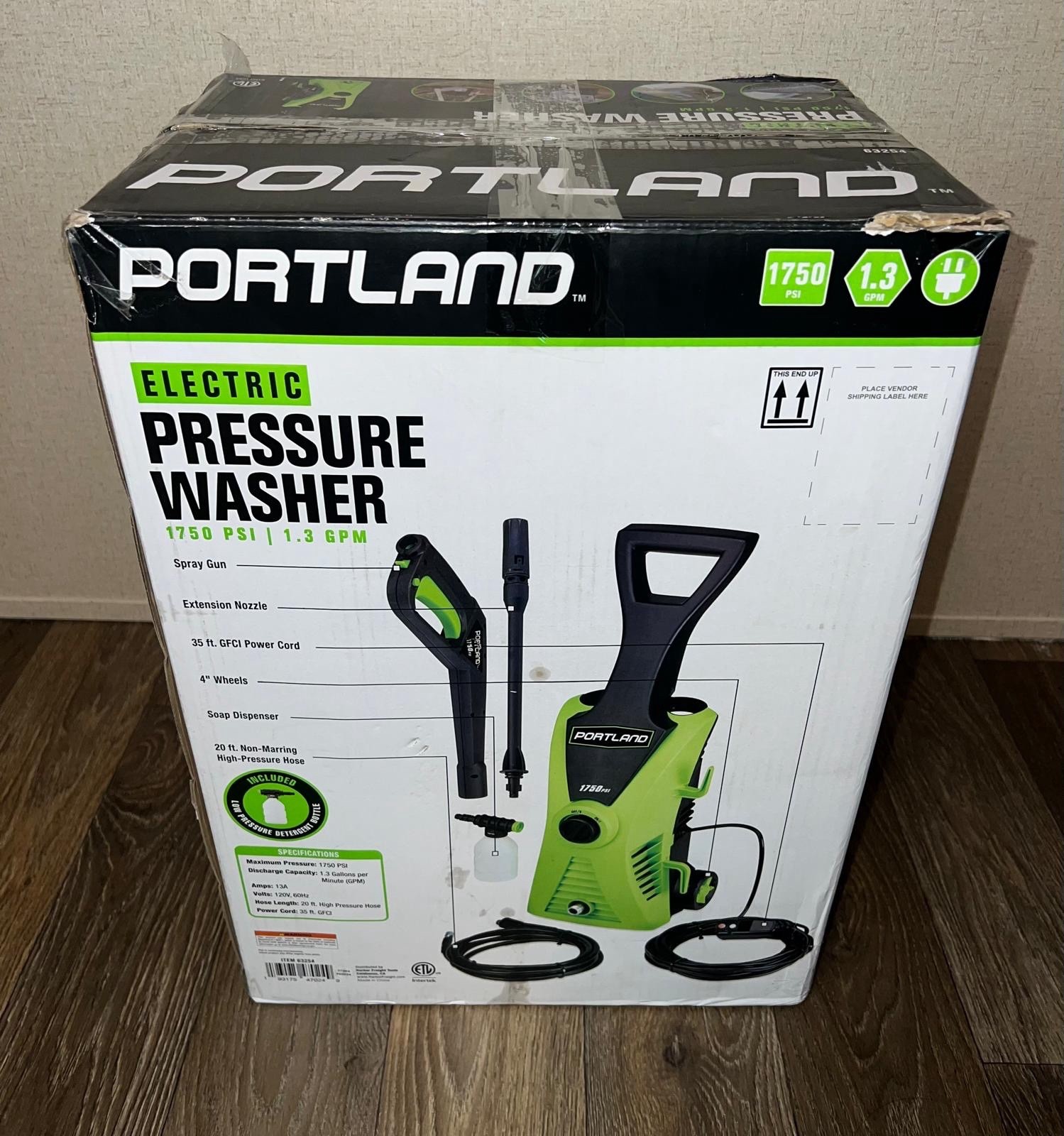 PORTLAND 1750 PSI 1.3 GPM Corded Electric Pressure Washer