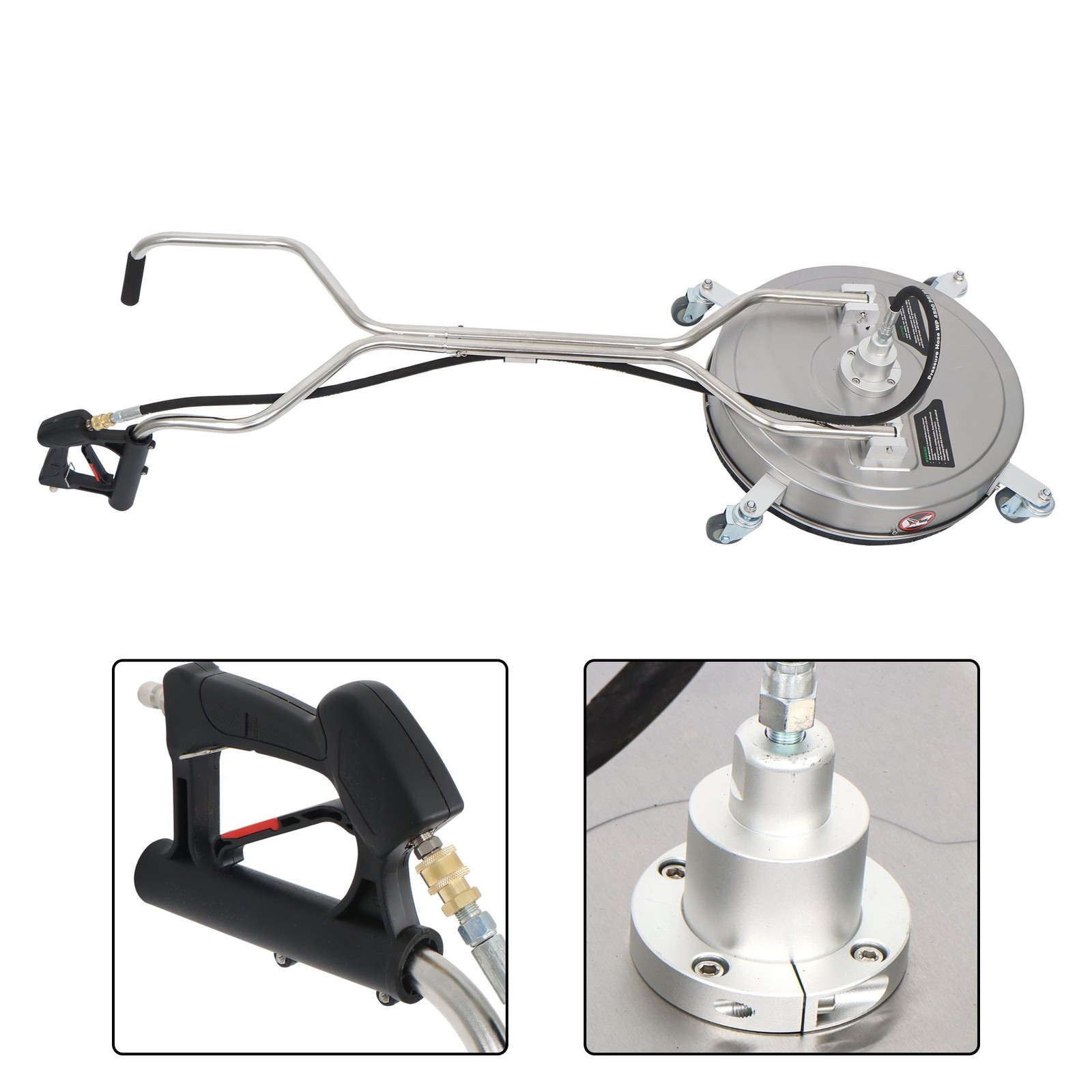 20″ Pressure Washer Surface Cleaner w/ Handles & Wheels Quick Connect