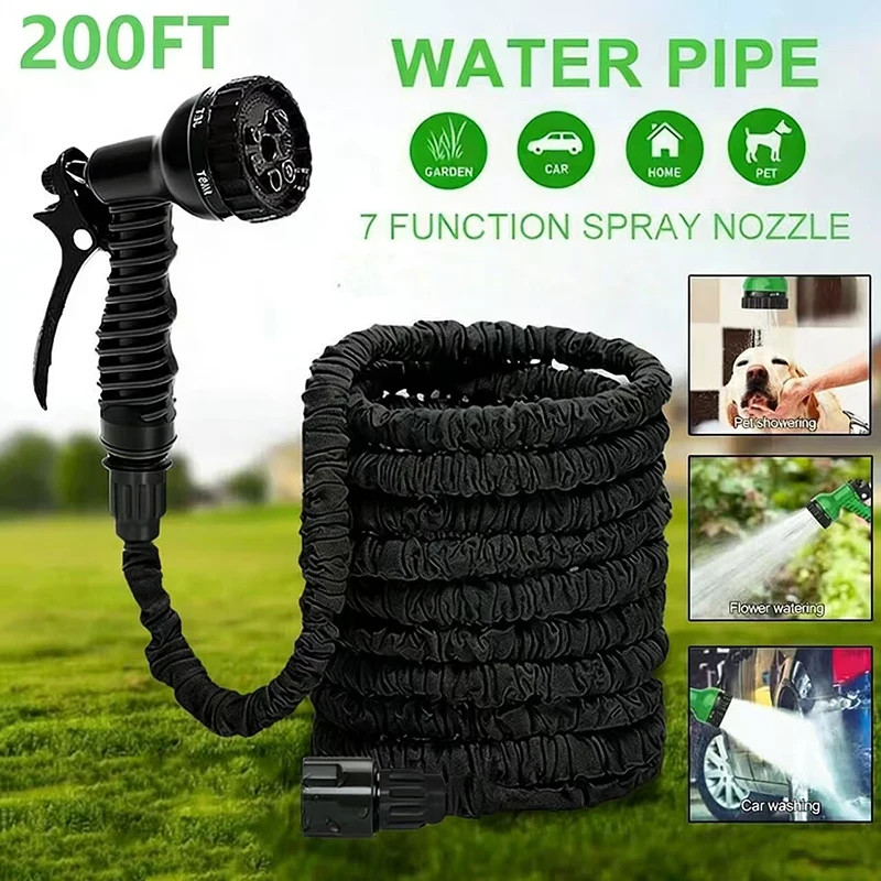 25FT 50FT 75FT 100FT Expandable Garden Pipe Car Expandable Rod With Gun