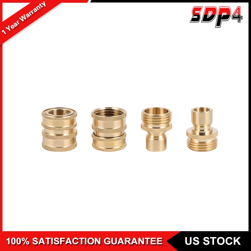 3/4″ Garden Hose Quick Connect Water Hose Fit Brass Female Male Connector 2PCS