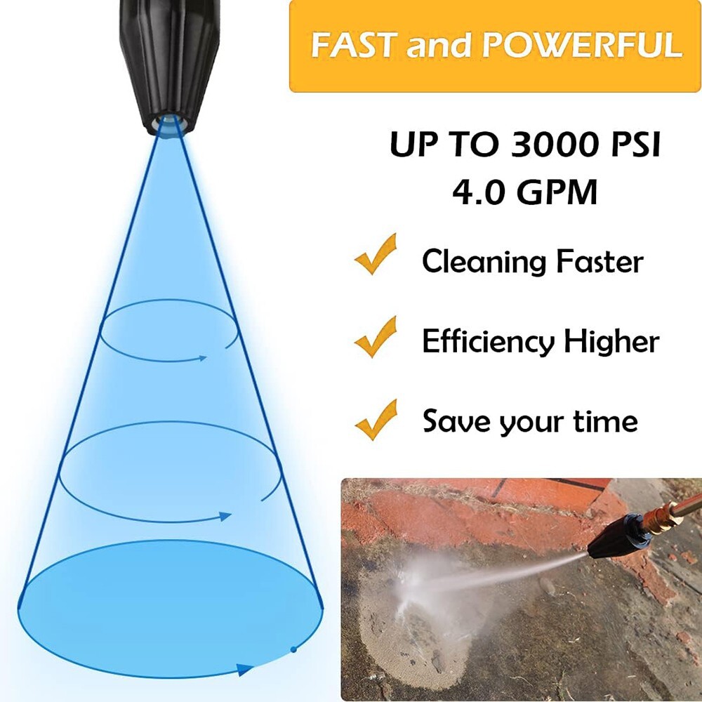 YAMATIC 3500 PSI High Pressure Turbo Nozzle 360° Rotating Spray Turbo