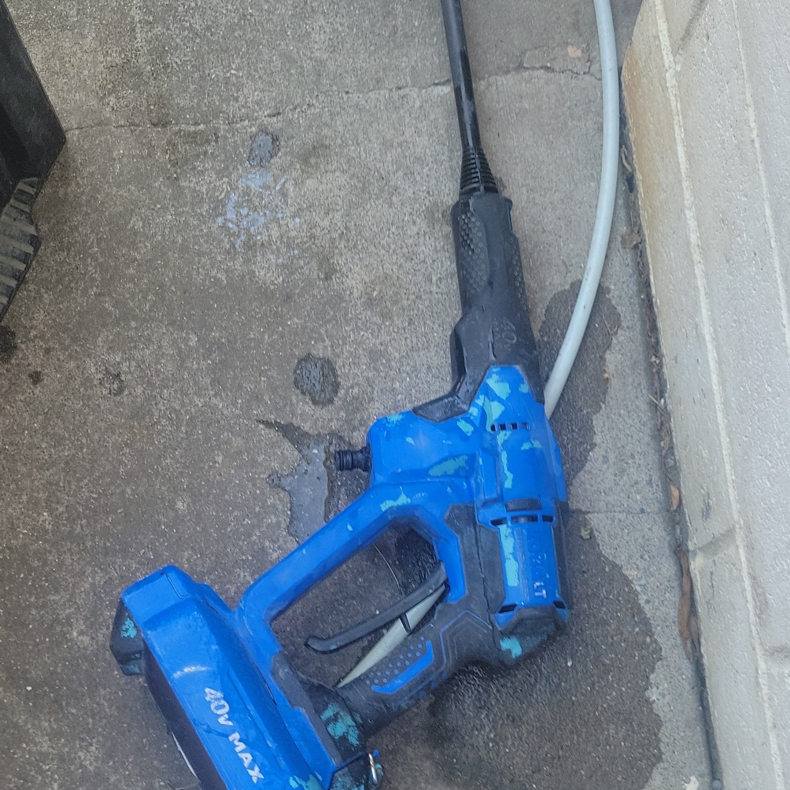 Kobalt 40V MAX Cordless Battery Cold Water Pressure Washer Spray Gun Blue