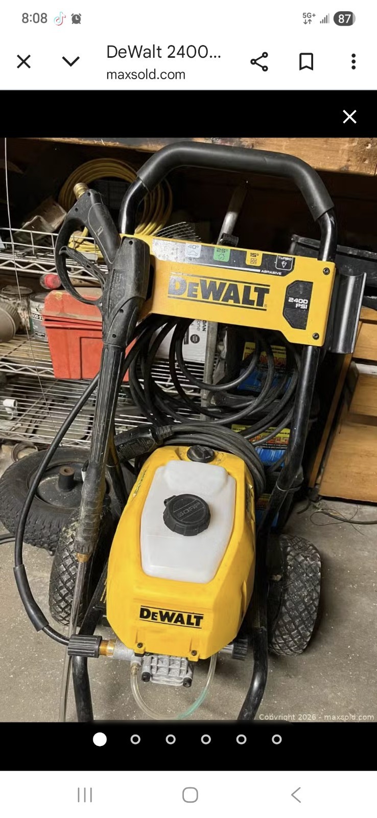 DEWALT DWPW2400R 13 Amp 2400 PSI 1.1 GPM Cold Press Washer Certified