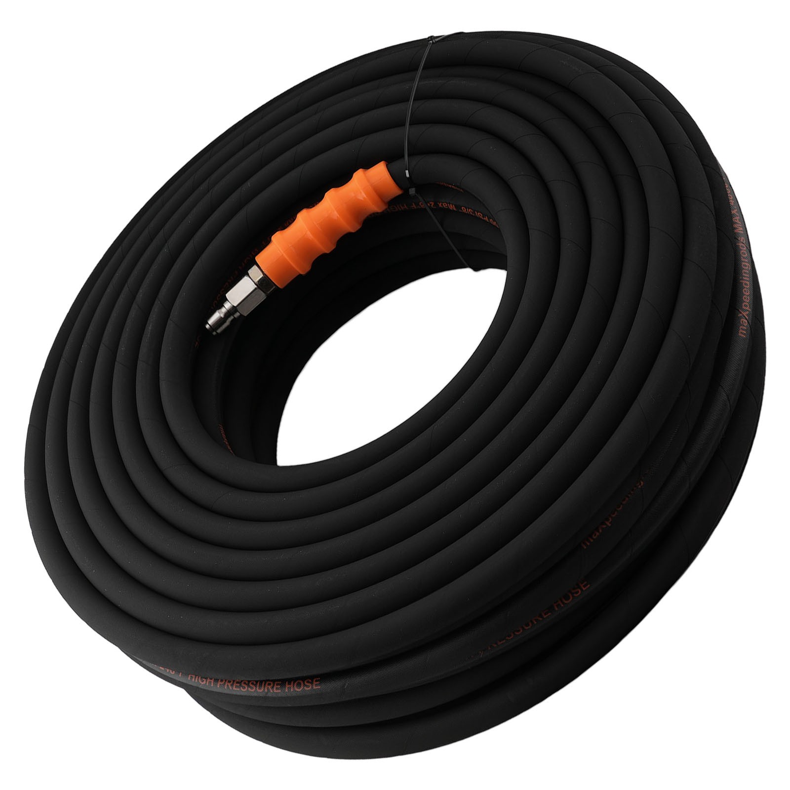 150FT Pressure Washer Hose 4800PSI Steel Wire Braid w/ 3/8″ M22-14mm Adapter