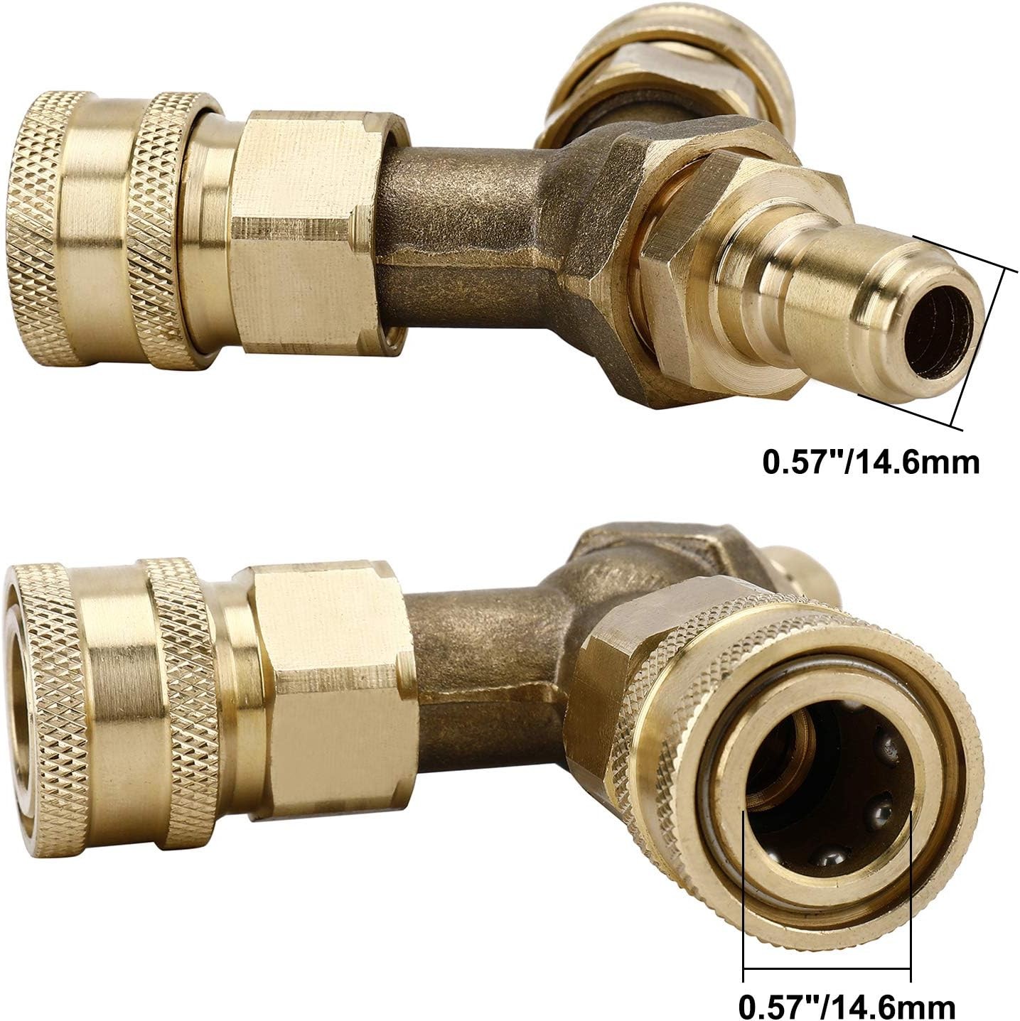 Pressure Washer Tee 3/8″ Fitting Splitter Coupler Quick Connect Power Washer