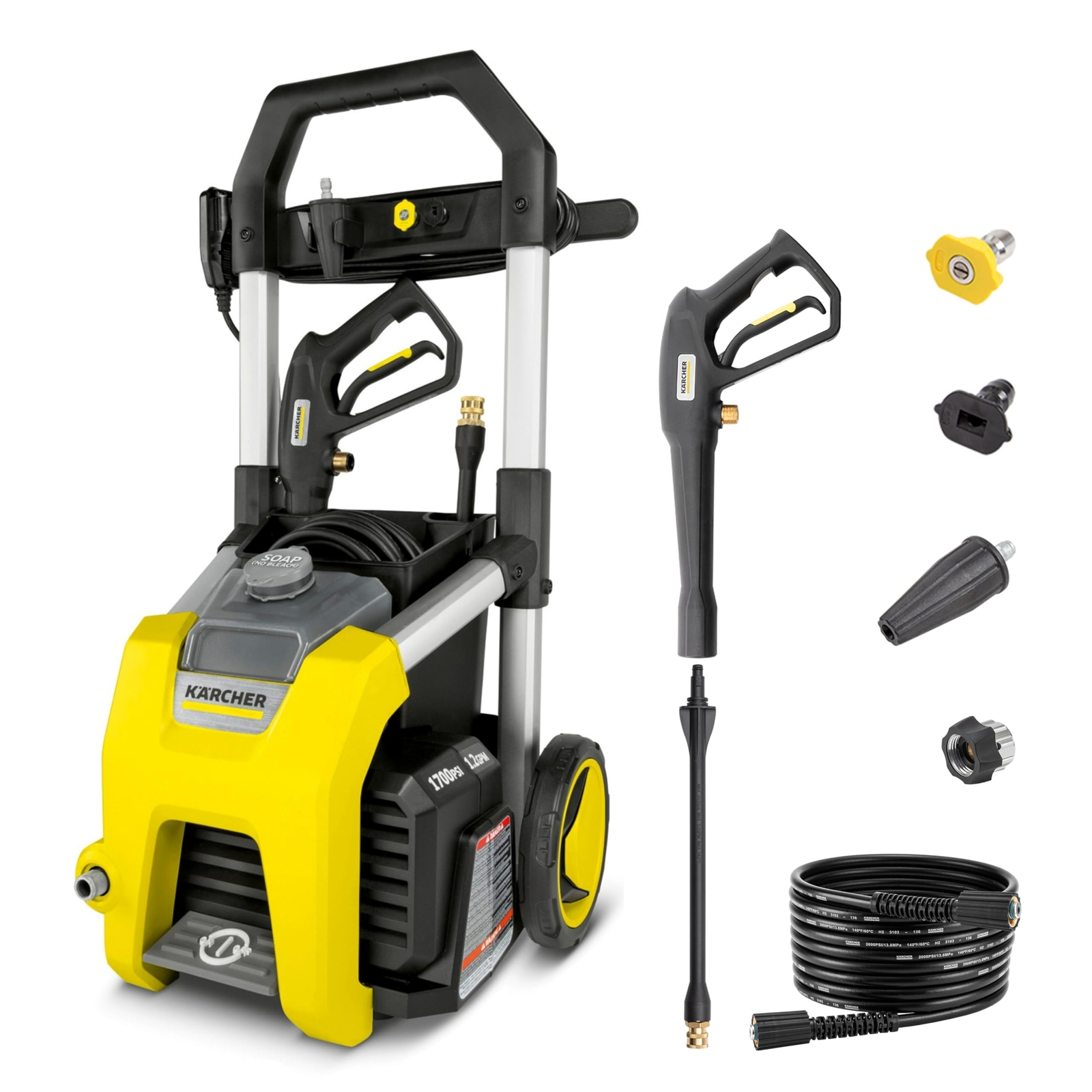 Kärcher Pressure Washer K1700, 3 Spray Nozzles, Detergent Tank