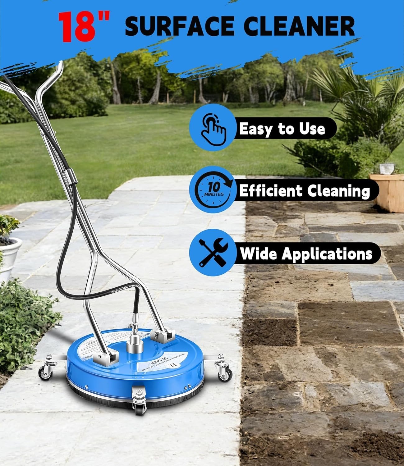 18” Professional Pressure Washer Surface Cleaner – Ultimate Outdoor Cleaning