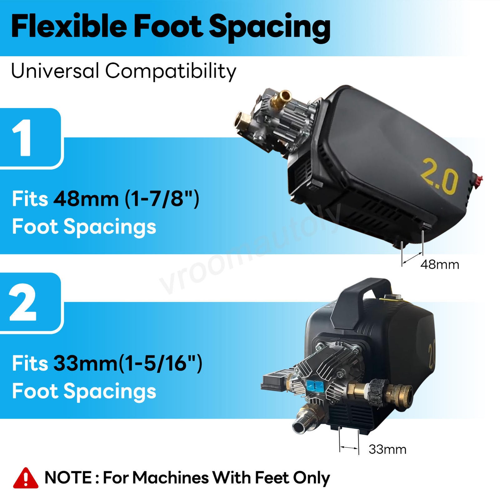 Anti-Vibration Split Foot Clamp Bracket For ACTIVE 2.0 Electric Pressure Washer