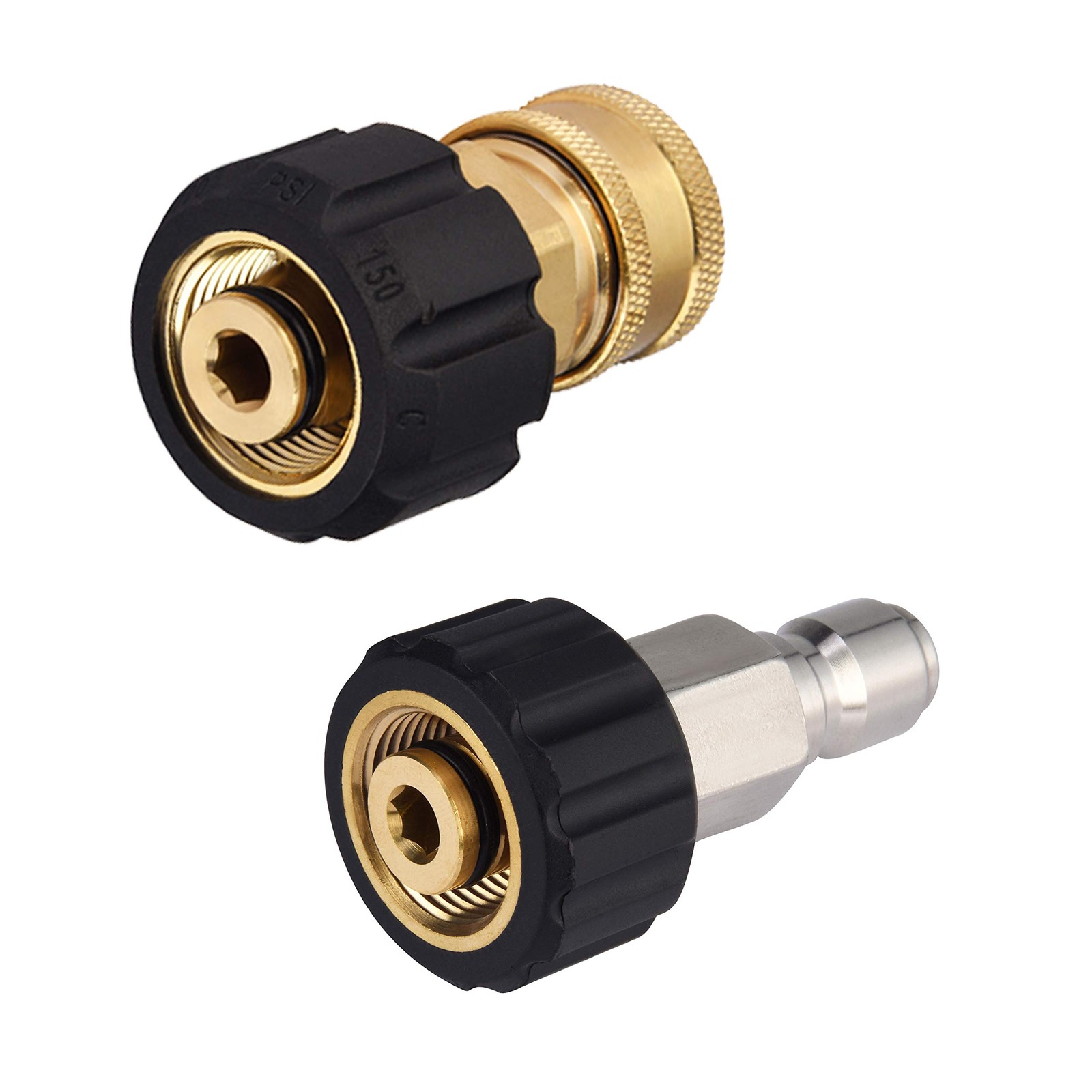 Pressure Washer Hose Adapter Set, M22 to 3/8 Quick Connect for Power Washer H…