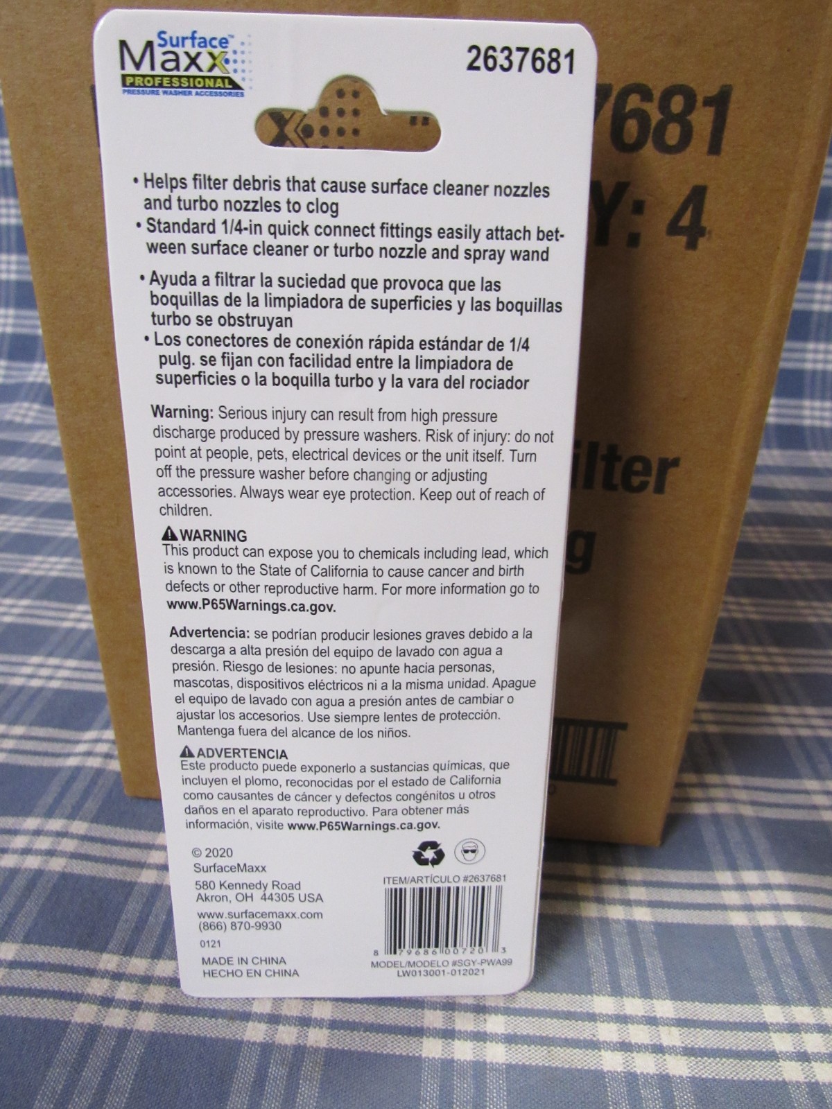 Surface Maxx High Pressure Filter Attachment (New 4 Pack) FAST FREE SHIPPING.