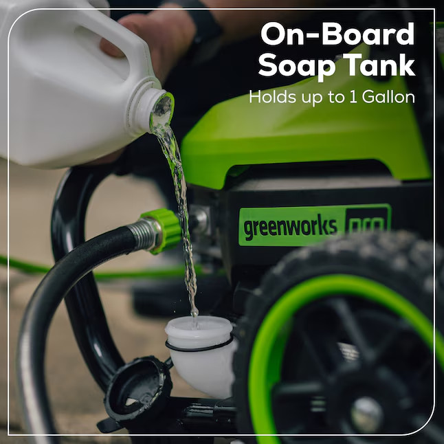 Greenworks Pro 3000-PSI 2.0-GPM Cold Water Electric Pressure washer with 5 Spray