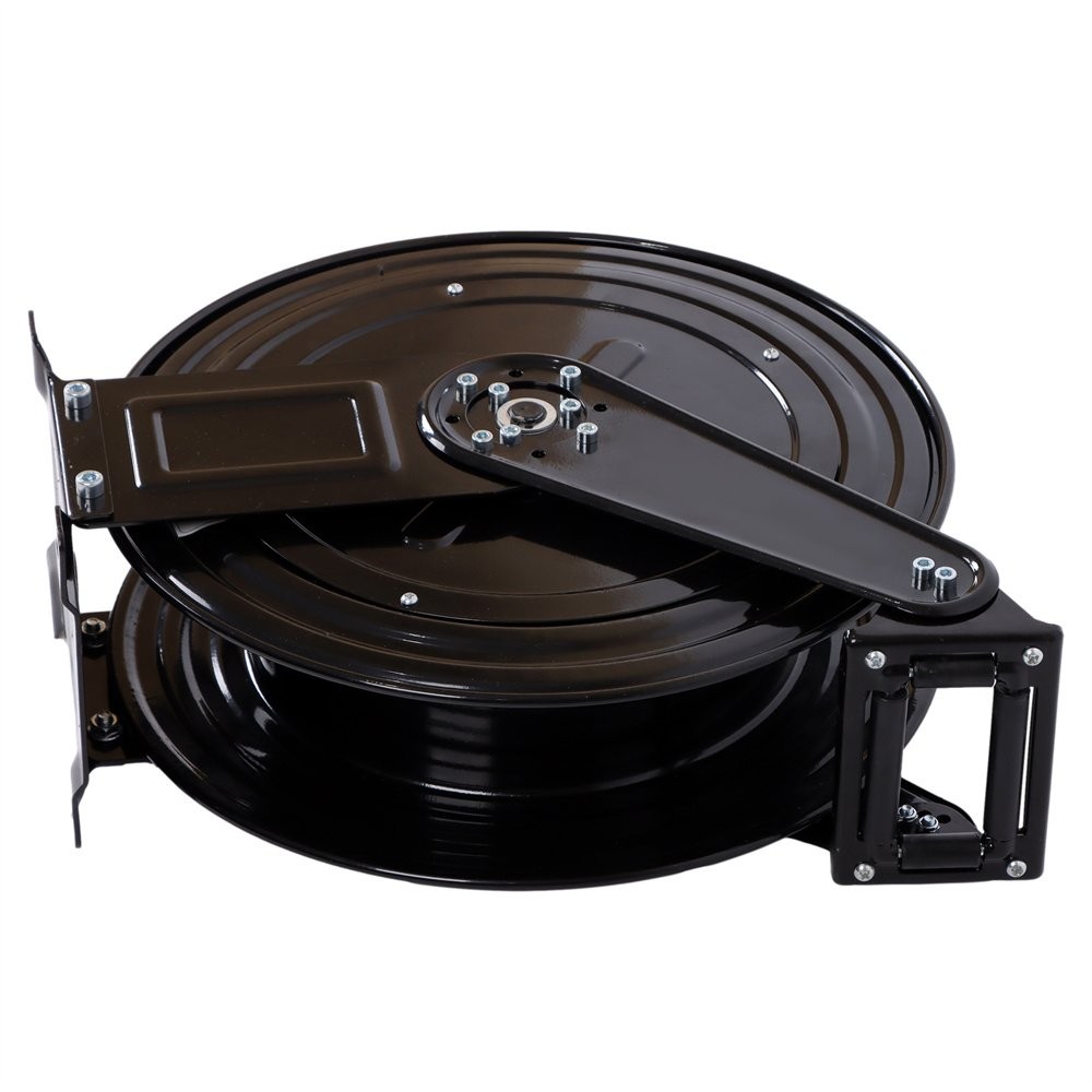 3/8″ X 50 FT High Pressure Washer Hose Reel for Water/Air/Oil Auto-Retractable