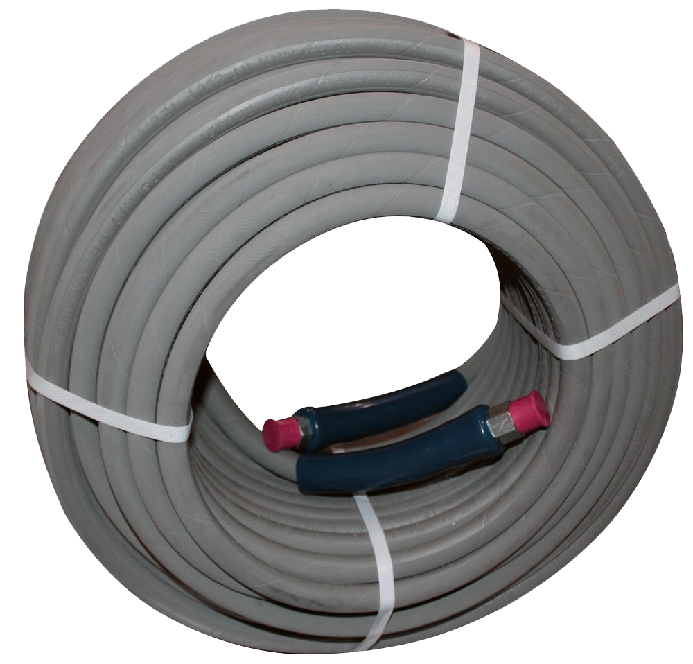 Pressure Washer Parts 100 ft foot 3/8″ Gray Non-Marking 4000psi Pressure Hose QC