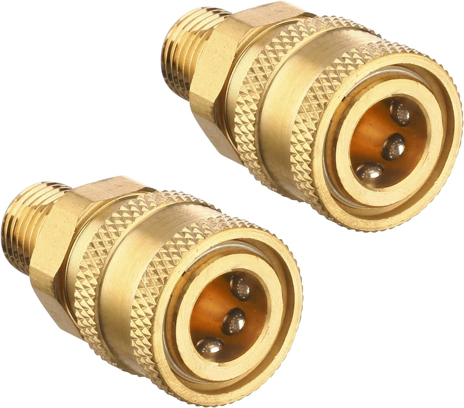 Reliable 1/4” Quick Connect Pressure Washer Coupler 5000 PSI, Brass – 2 Count