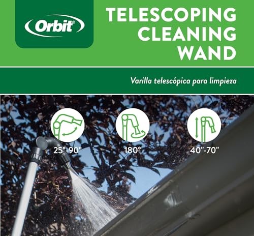 Orbit 58543 Telescoping Gutter Cleaning Wand, Silver 6,