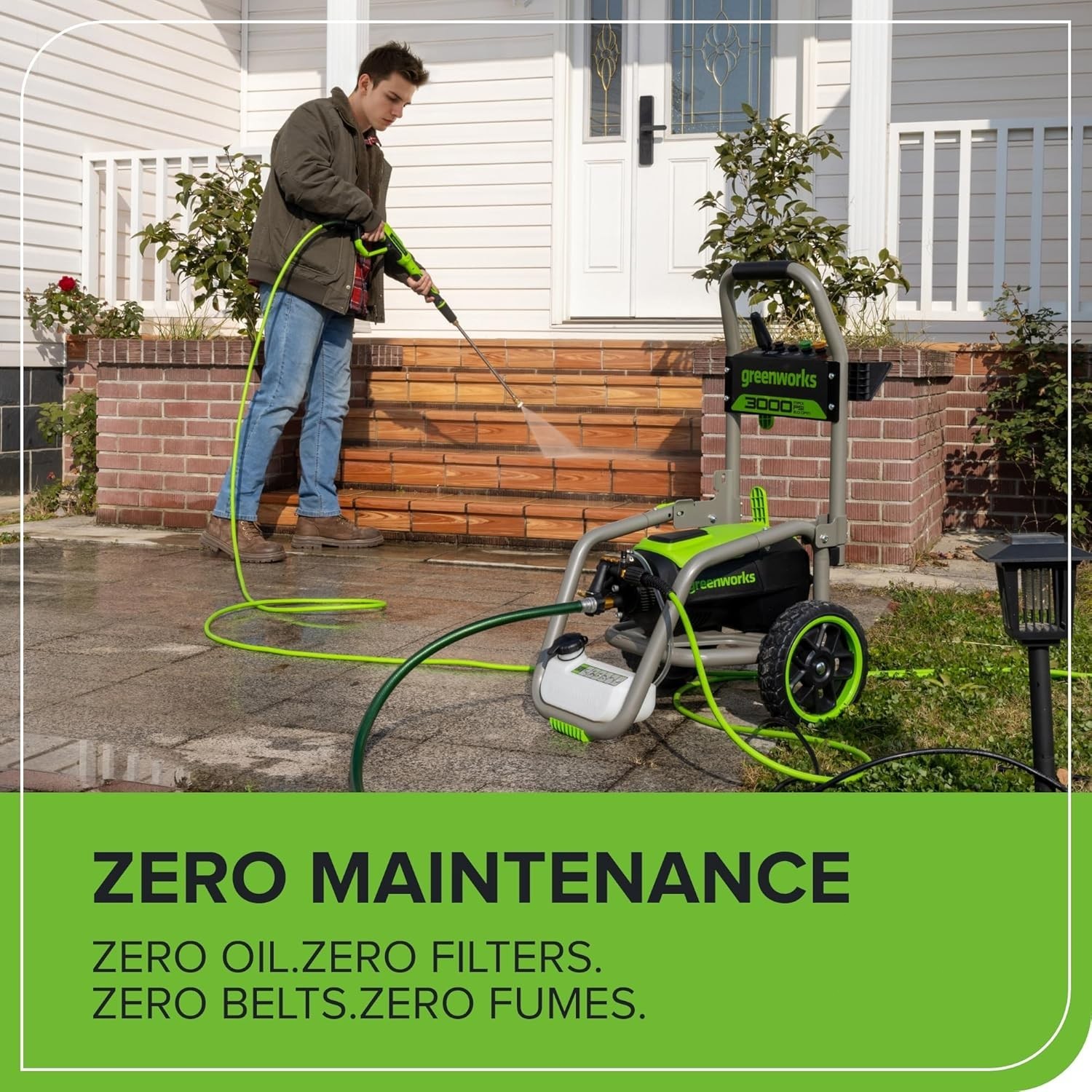 Brushless 3000 PSI (CSA Certified) 2.0 GPM Max / 1.1 GPM Electric Pressure Washe