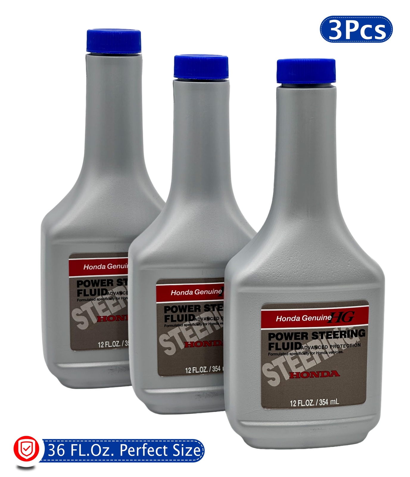 Acura Honda Power Steering Fluid 3 Pack + O-Ring Seals Kit
