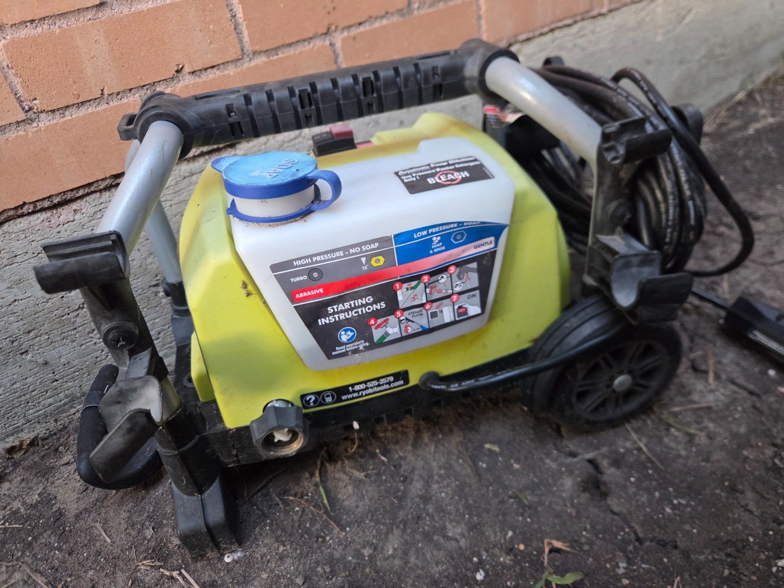 RYOBI 1900 PSI 1.2 GPM Electric Pressure Washer – No Hose or Wand