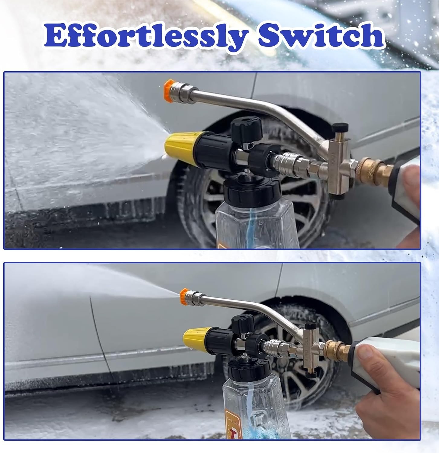 Durable Pressure Washer Foam Cannon with 1/4″ Quick Connect & Easy-Fill Design