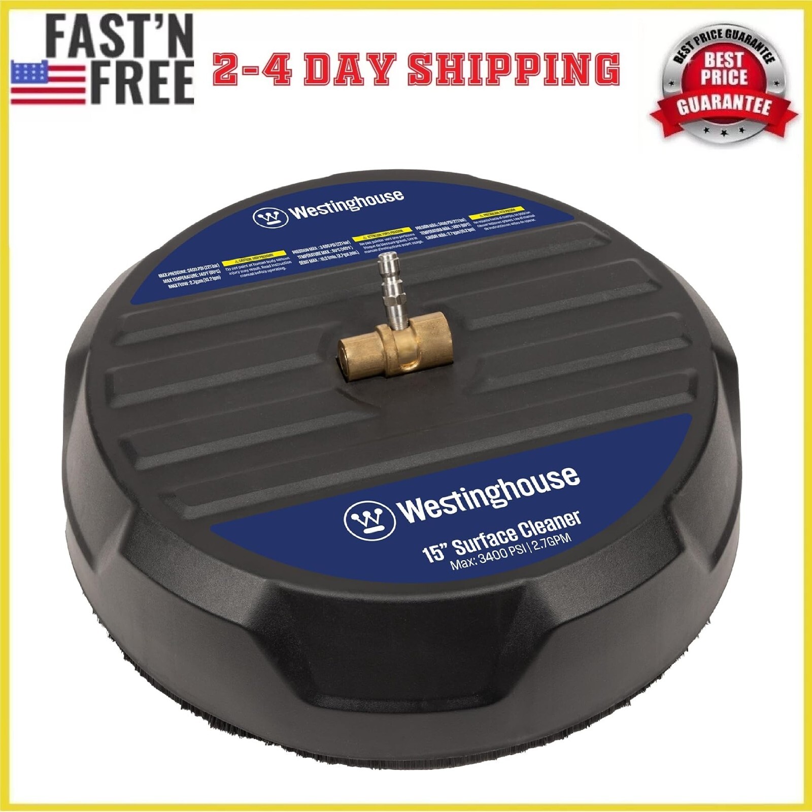 Garage Floor Cleaner Washer Machine Kit Large Concrete Pressure Hard Surface
