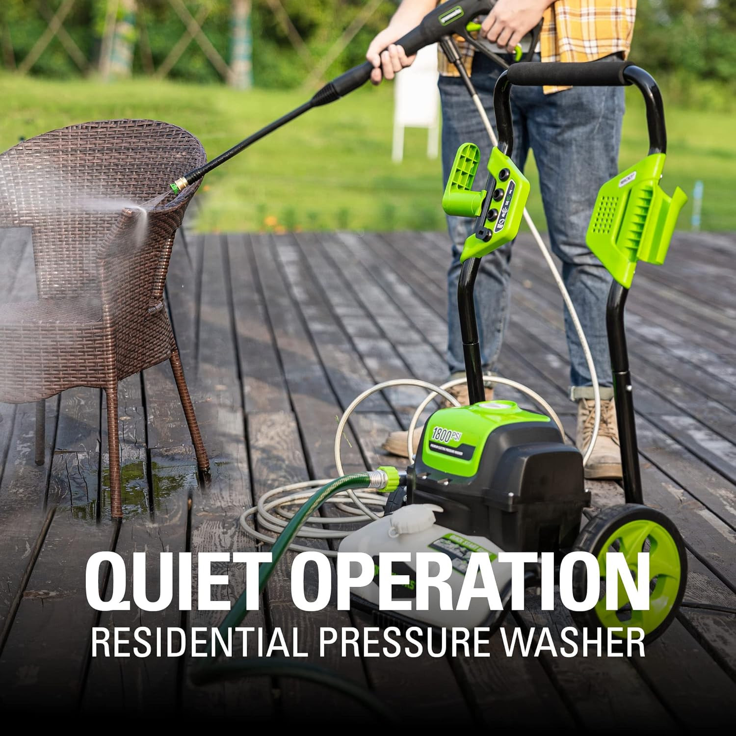 1800 PSI 1.2 GPM Pressure Washer (Open Frame) PWMA Certified