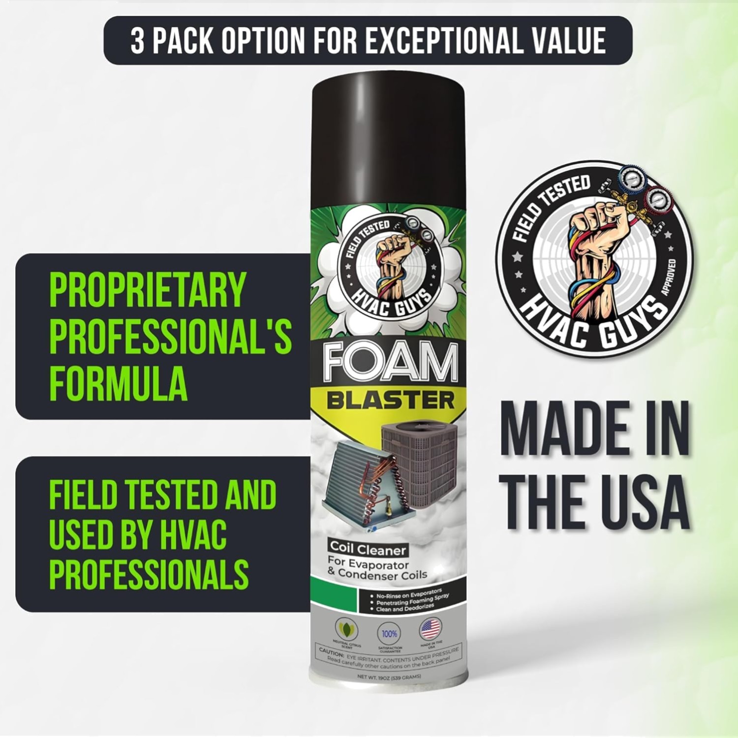 Foam Blaster AC Coil Cleaner Foam Spray | HVAC Coil Cleaner for AC Unit | Pro…