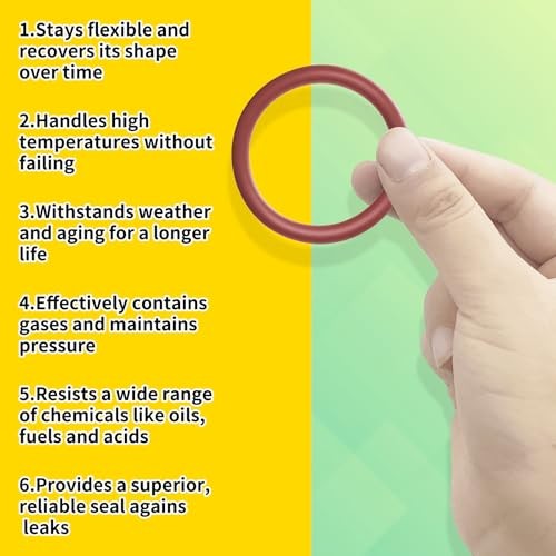 396PCS Metric Viton O-Ring Kit, 30 Sizes Viton O Rings Assortment, Shore 75A