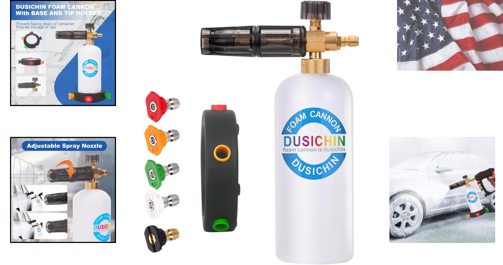 SFL-001 Foam Cannon Snow Foam Lance Pressure Washer Jet Wash Quick Release Ad…