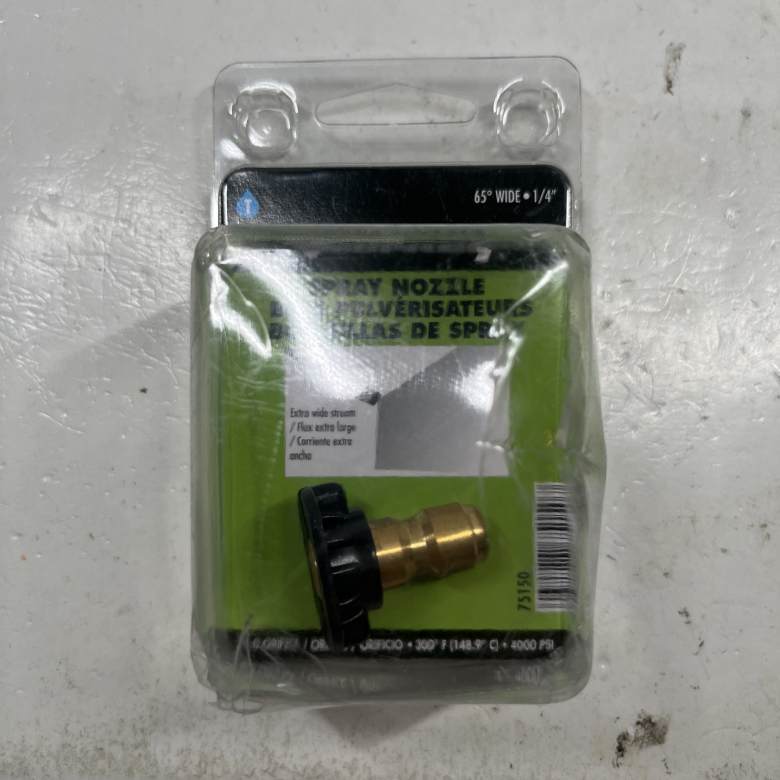 Forney 75150 Brass Black 4000 PSI 65 Degree 1/4 in. Soap Nozzle 4 mm Orifice