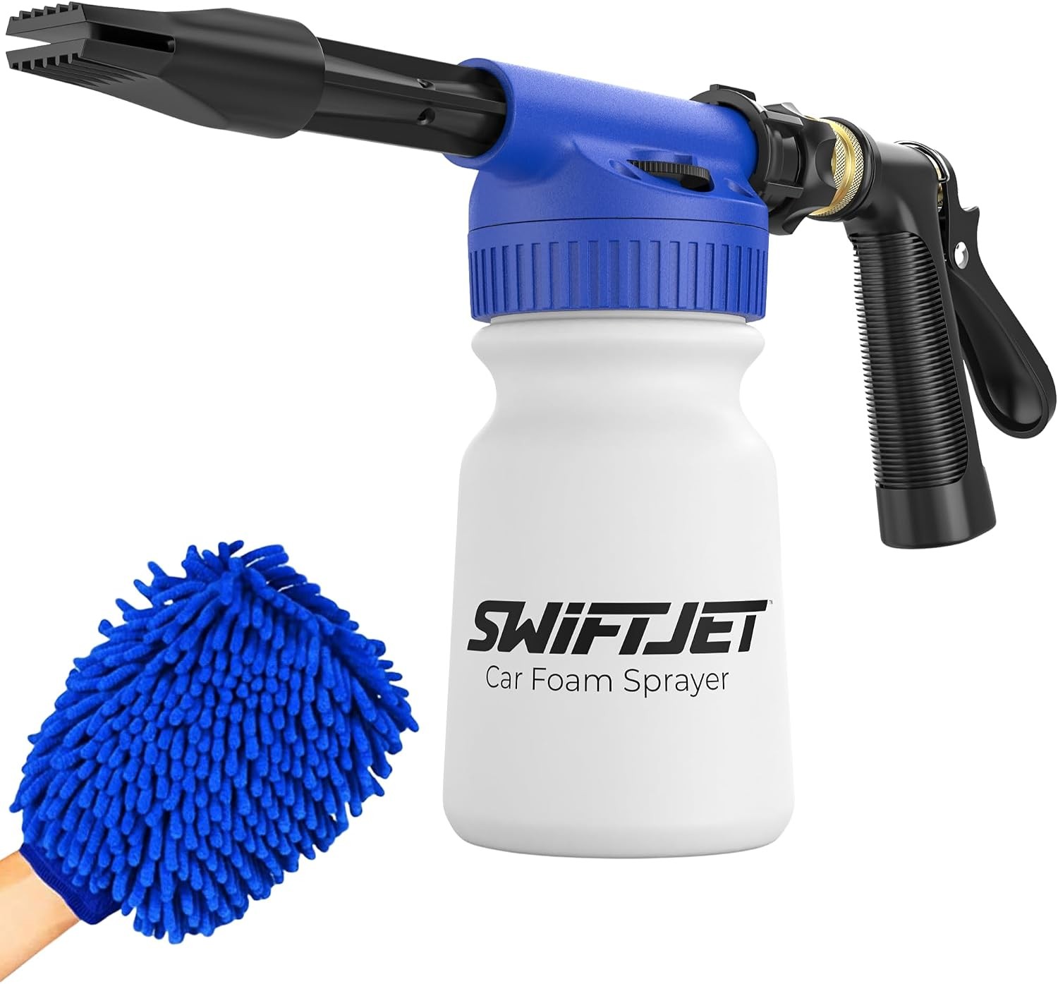 Car Wash Foam Gun Microfiber Mitt Cannon Works Any Soap Garden Hose Sprayer