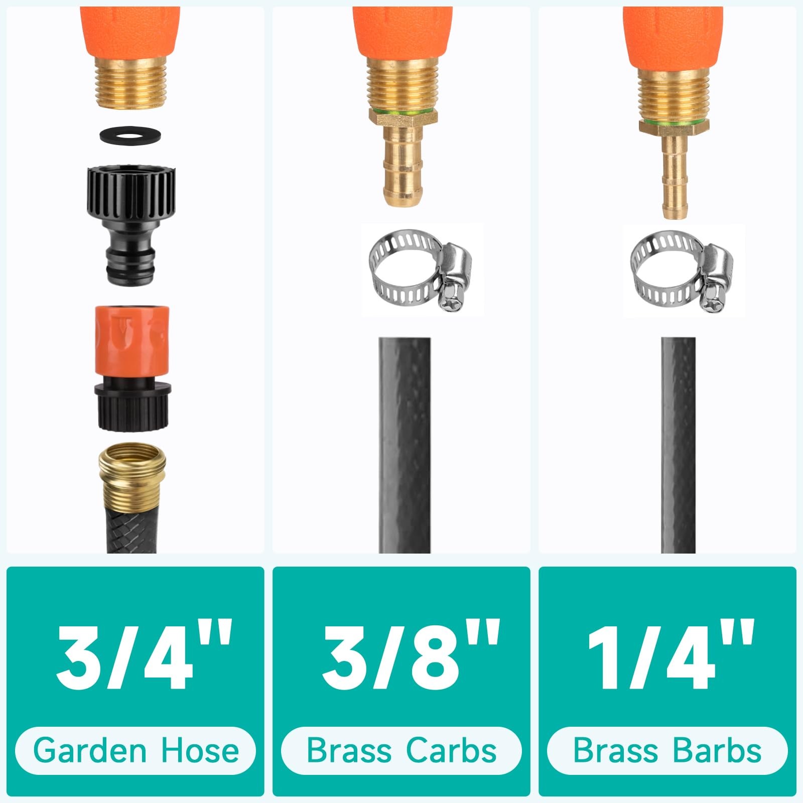 Metal Sprayer Wand 3 inches (W) x 16 (L) x 1.5 (H), 2 PCS